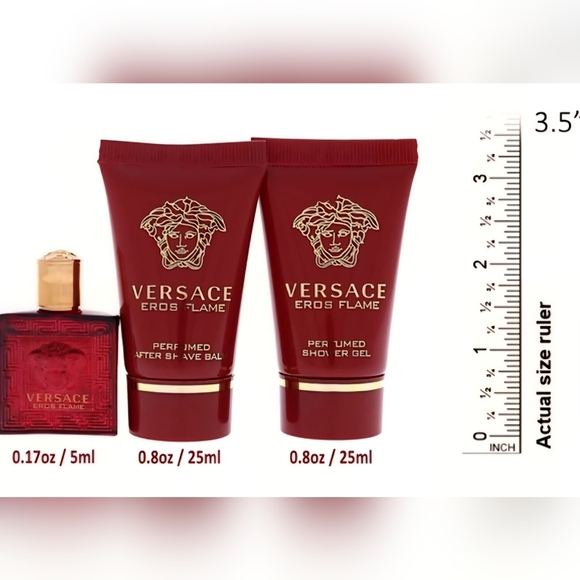 Versace Eros Flame THREE-PIECE SAMPLE Gift Set - Picture 6 of 6